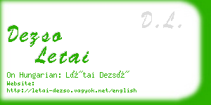 dezso letai business card